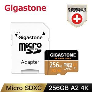 Gigastone microSDXC UHS-I U3 A2 4K 256G記憶卡(五年資料救援)