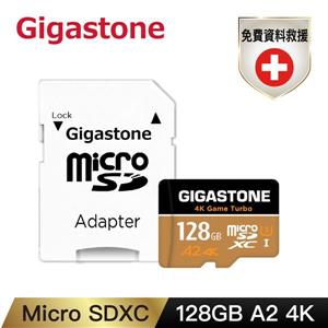 Gigastone microSDXC UHS-I U3 A2 4K 128G記憶卡(五年資料救援)