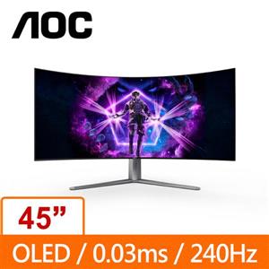 AOC AGON Pro 45型 AG456UCZD 21:9 OLED曲面專業電競螢幕
