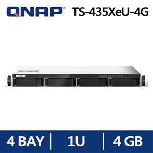 QNAP TS-435XeU-4G 單電源機架式(不含滑軌，3年保)網路儲存伺服器