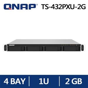 QNAP TS-432PXU-2G 機架式(不含滑軌,3年保)網路儲存伺服器