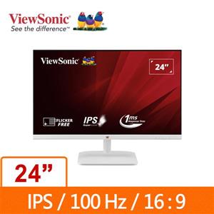 優派ViewSonic VA2432-H-W(白)23.8吋IPS液晶顯示器