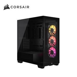 海盜船Corsair 3500X 全景玻璃透側 E-ATX機殼【黑｜附RS120風扇*3】