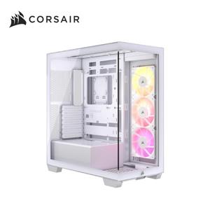 海盜船Corsair 3500X 全景玻璃透側 E-ATX機殼【白｜附RS120風扇*3】