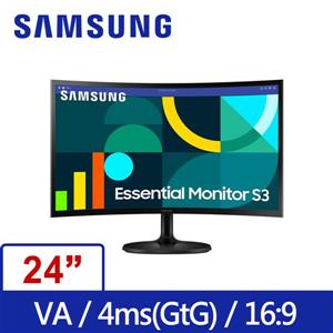 三星SAMSUNG S24D362GAC 曲面護眼低藍100HzVA液晶螢幕