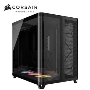 海盜船Corsair Air 5400 三艙室全景玻璃 E-ATX機殼【黑｜附RS120R炫光風扇*3】