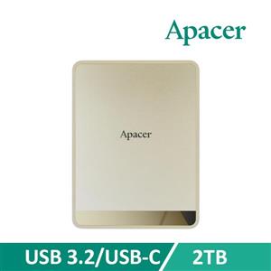 宇瞻 Apacer AS724 2TB 外接式軍規SSD (奶油金)