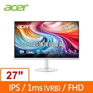 宏碁 Acer 27型SA273 P1w IPS FHD 電腦螢幕(白色)