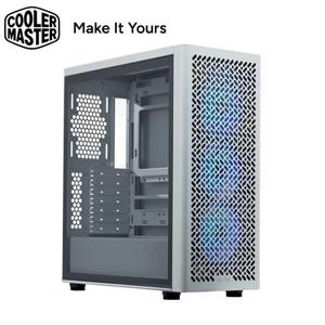酷碼Cooler Master Elite 502 電腦機殼(白色)/強化玻璃側板/內含 12cm ARGB 風扇*4