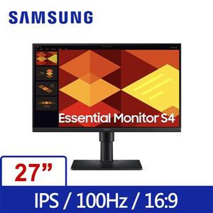三星SAMSUNG S27D400GAC人體工學可升降 旋轉 100Hz IPS液晶螢幕(環標)