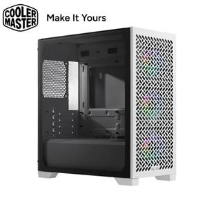 酷碼Cooler Master Elite 302 電腦機殼(白色)/強化玻璃側板/內含 12cm ARGB 風扇*4