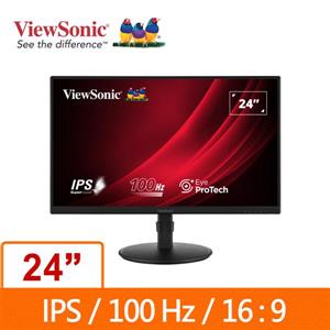 優派ViewSonic VG2408 24吋旋轉IPS液晶顯示器