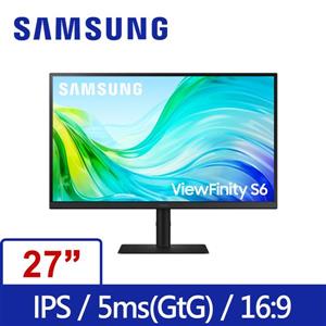 三星SAMSUNG S27F612EAC ViewFinity S6 2K 100Hz旋轉升降創作者色彩專業螢幕