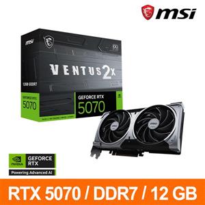 微星MSI RTX 5070 12G VENTUS 2X OC顯示卡
