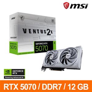 微星MSI RTX 5070 12G VENTUS 2X OC WHITE顯示卡