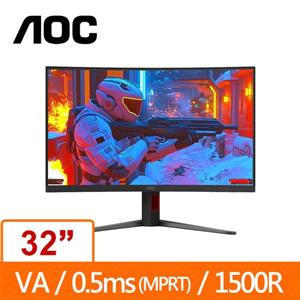 AOC Gaming 32型 CQ32G4(可升降)曲面液晶電競螢幕