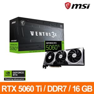微星MSI RTX 5060 Ti 16G VENTUS 3X OC顯示卡