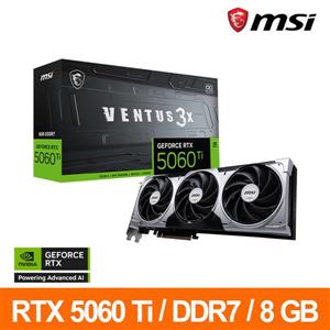 微星MSI RTX 5060 Ti 8G VENTUS 3X OC顯示卡