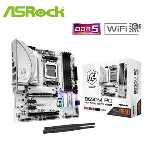 華擎 ASRock B650M PG Riptide WiFi White AMD MATX主機板