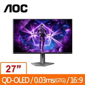 AOC Gaming 27型 AG276QZD2 (可旋轉) QD OLED電競螢幕