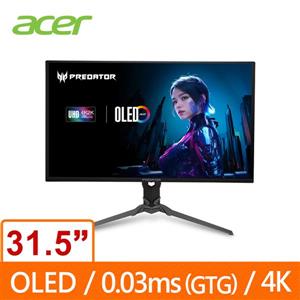 宏碁Acer Predator 31.5型 X32 V2 OLED 4K 電競螢幕