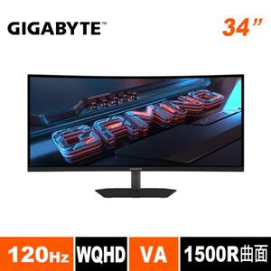 技嘉GIGABYTE GS34WQCA 34型 曲面電競螢幕