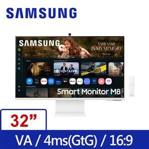 三星SAMSUNG S32FM803UC Smart Monitor M8 4K 人體工學聯網螢幕