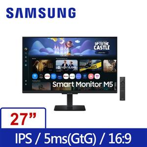 三星SAMSUNG 27型S27FM500EC智慧聯網螢幕/黑