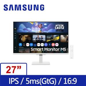 三星SAMSUNG 27型S27FM501EC智慧聯網螢幕/白