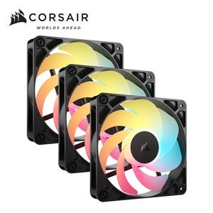 海盜船Corsair RS120-R ARGB  PWM 反向機殼風扇組【黑｜3入】