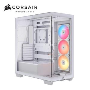 海盜船Corsair 3500X 全景玻璃透側 E-ATX機殼【白｜附RS120R炫光風扇*3】