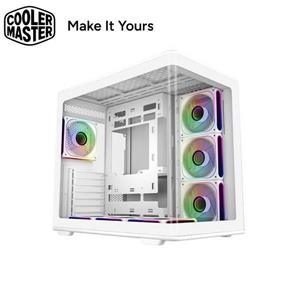 酷碼Cooler Master Elite 600 電腦機殼(白色)/曲面鋼化玻璃/顯卡長42.5/CPU高16