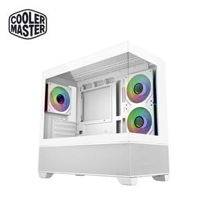酷碼Cooler Master Elite 490 (白色) 電腦機殼/全景鋼化玻璃