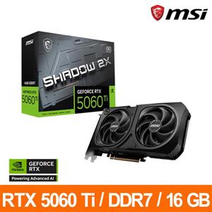 微星MSI RTX 5060 Ti 16G SHADOW 2X OC PLUS顯示卡