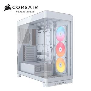 海盜船Corsair Frame 4500X 一體式全景玻璃 E-ATX機殼【白｜附RS120R炫光風扇*3】