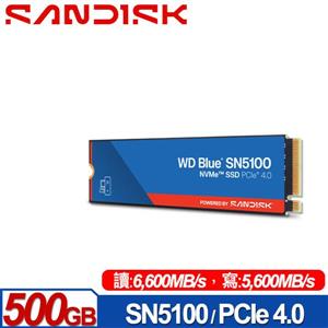 SanDisk WD Blue SN5100 500GB M.2 PCIe 4.0 NVMe SSD