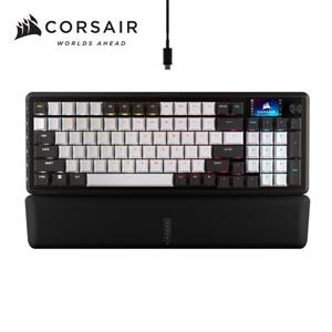 海盜船Corsair VANGUARD先鋒者LCD RGB機械鍵盤【段落紫軸 | 黑白．英文】