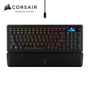 海盜船Corsair VANGUARD 先鋒者 LCD RGB機械鍵盤【MLX觸感黃軸 | 黑．英文】
