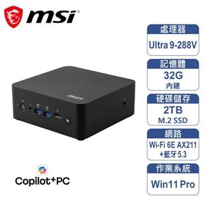 微星MSI Cubi NUC AI+ 2MG-032TW-B9288V32GS2TX11PNGPA(迷你電腦)(L10)