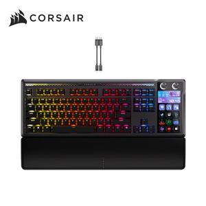 海盜船Corsair GALLEON 100 海皇SD多媒體 5吋LCD RGB機械鍵盤【紫軸 | 黑．中文】