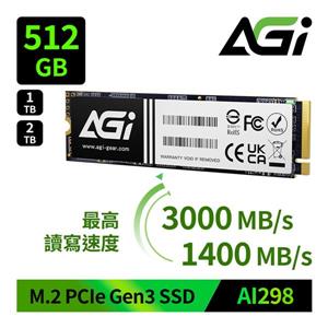 AGI AI298 512GB Gen3x4 SSD