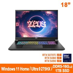 Genuine捷元 ZEUS 18G BTO筆記型電腦
