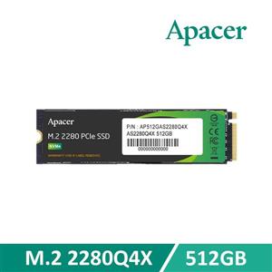 宇瞻 Apacer AS2280Q4X 512GB M.2 PCIe Gen4 SSD