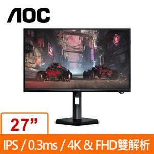 AOC AGON 27型 AG277UX Fast IPS AI電競液晶螢幕