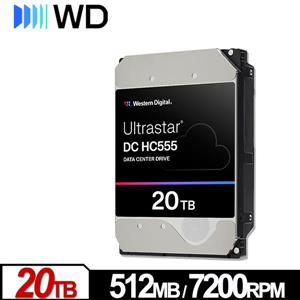 WD Ultrastar DC HC555 20TB 3.5吋企業級硬碟(0B48724)