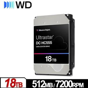 WD Ultrastar DC HC555 18TB 3.5吋企業級硬碟(0B48723)