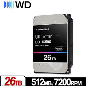 WD Ultrastar DC HC590 26TB 3.5吋企業級硬碟(0F65672)