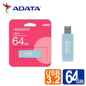 威剛 UC310  64GB USB3.2旋轉隨身碟(藍)