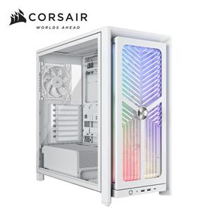 海盜船CORSAIR Frame 4000X 白 透側 ATX機殼 附RS120 ARGB風扇*4