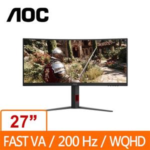 AOC Gaming 34型 CU34G4H WQHD(可升降)曲面液晶電競螢幕